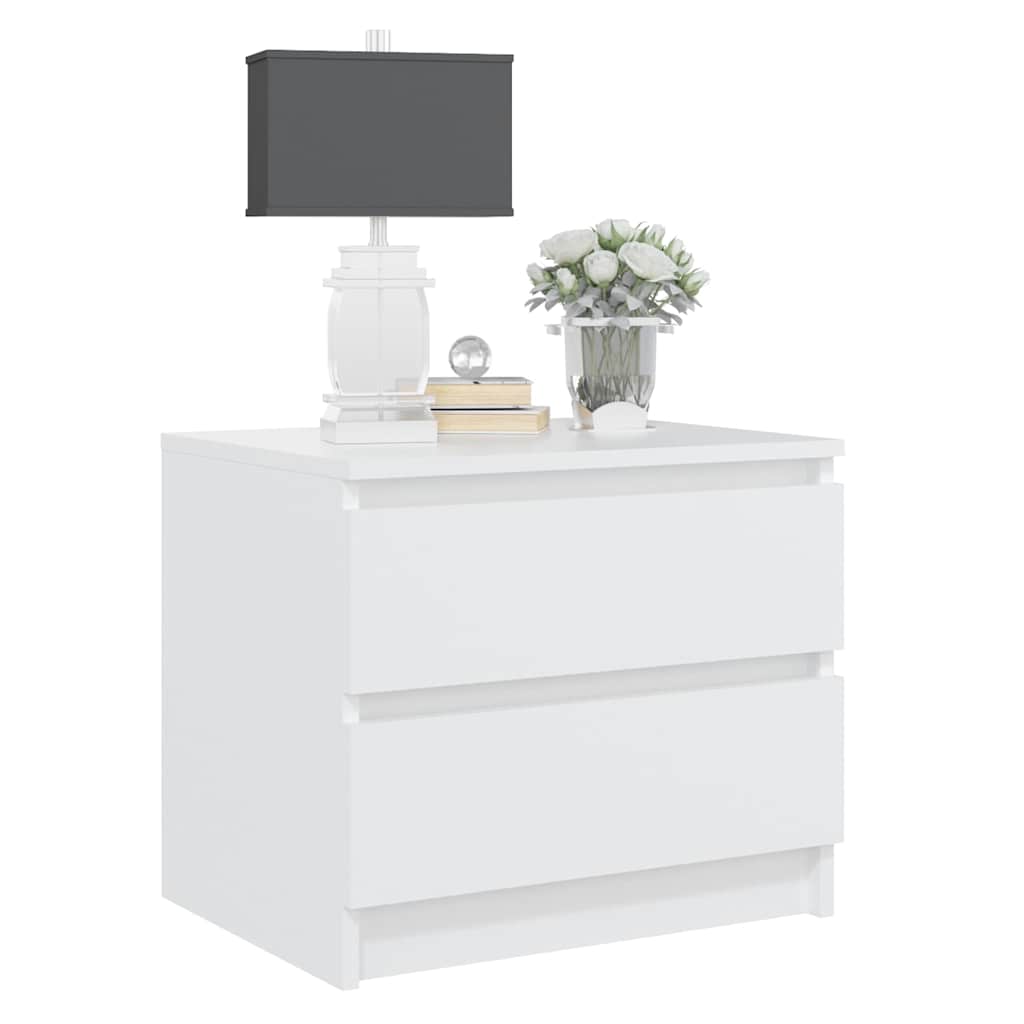 806193 vidaXL Bed Cabinet White 50x39x43,5 cm Engineered Wood 5