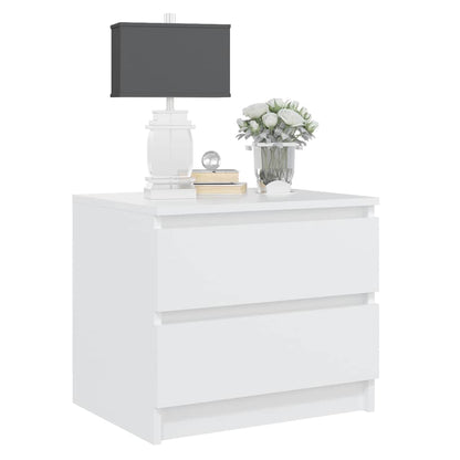 806193 vidaXL Bed Cabinet White 50x39x43,5 cm Engineered Wood 5