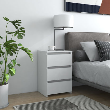 806211 vidaXL Bed Cabinet White 40x35x62,5 cm Engineered Wood 1