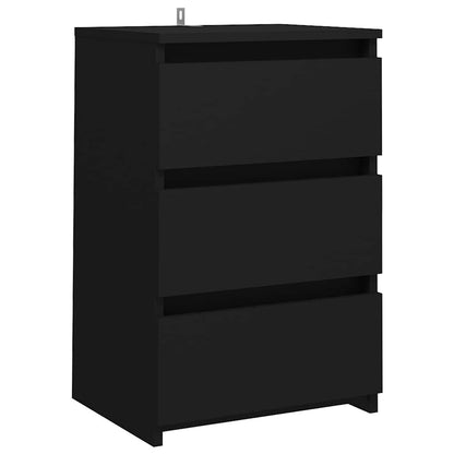 806213 vidaXL Bed Cabinet Black 40x35x62,5 cm Engineered Wood 2