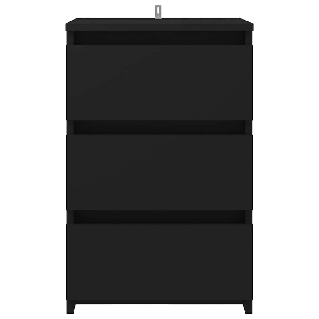 806213 vidaXL Bed Cabinet Black 40x35x62,5 cm Engineered Wood 3