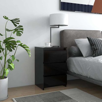 806213 vidaXL Bed Cabinet Black 40x35x62,5 cm Engineered Wood 1