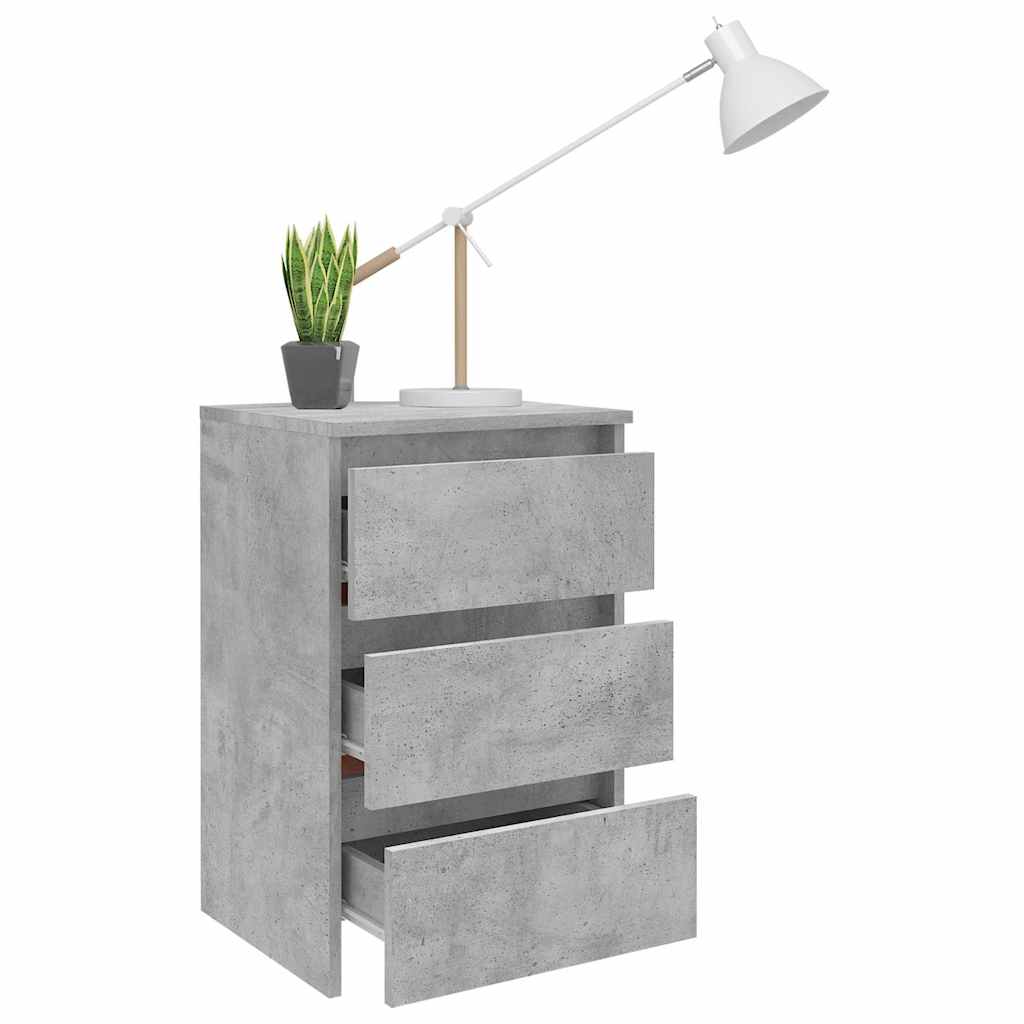 806219 vidaXL Bed Cabinet Concrete Grey 40x35x62,5 cm Engineered Wood 6