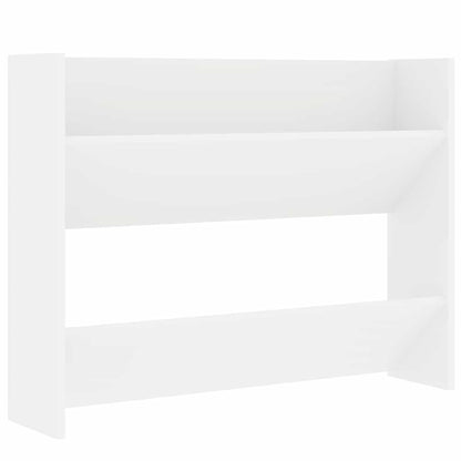 vidaXL Wall Shoe Cabinet 2 pcs White 80x18x60 cm Engineered Wood 5