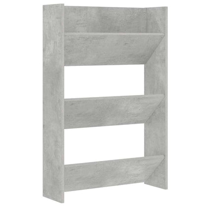 vidaXL Wall Shoe Cabinet | Set of 2 | Concrete grey | Engineered wood | Compact 5