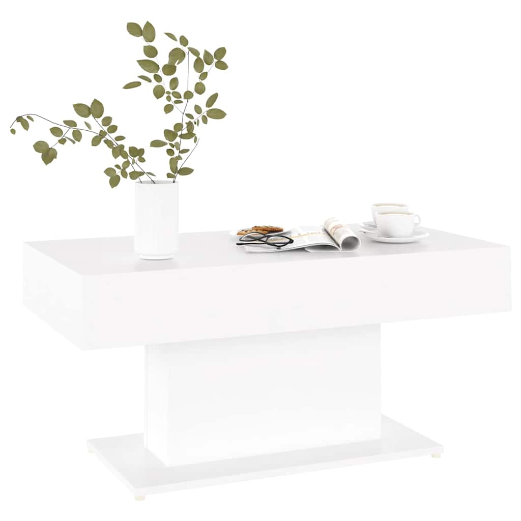 vidaXL Coffee Table White 96x50x45 cm Engineered Wood 3