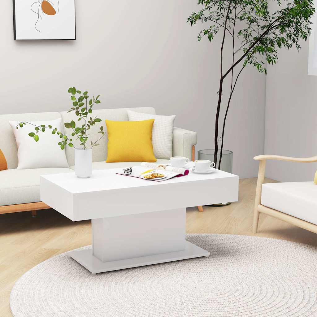 vidaXL Coffee Table White 96x50x45 cm Engineered Wood 1