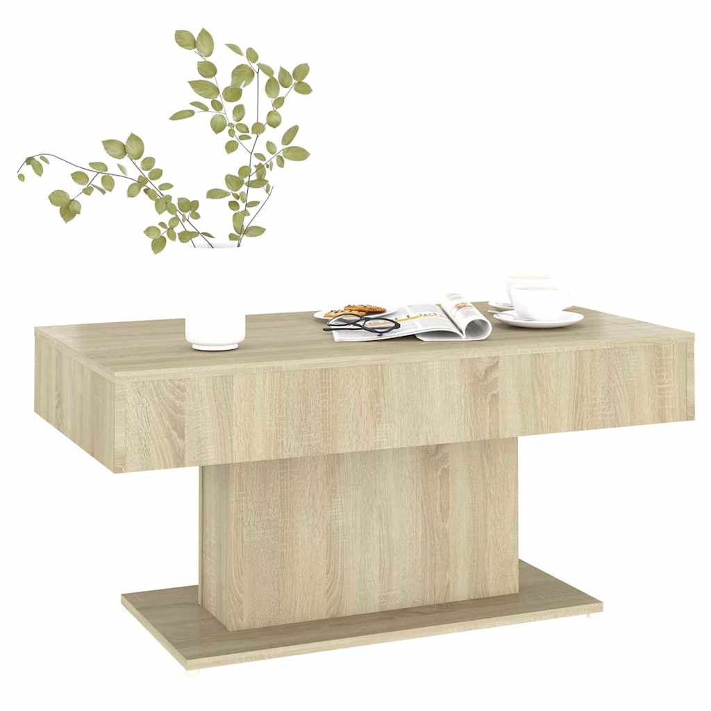 vidaXL Coffee Table Sonoma Oak 96x50x45 cm Engineered Wood 3