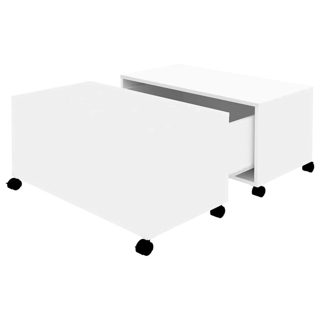 vidaXL Coffee Table | White | Engineered wood | Medium | Extendable 2