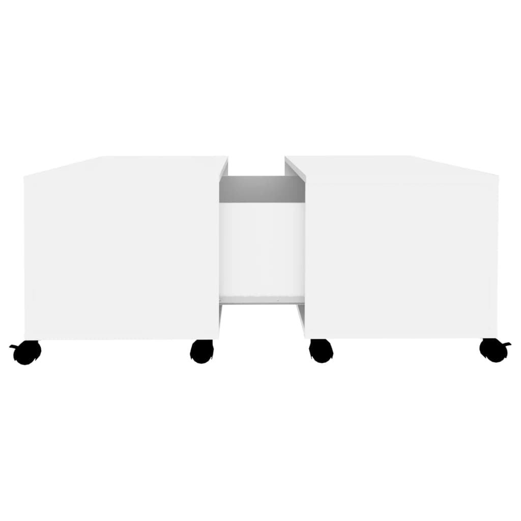 vidaXL Coffee Table | White | Engineered wood | Medium | Extendable 5