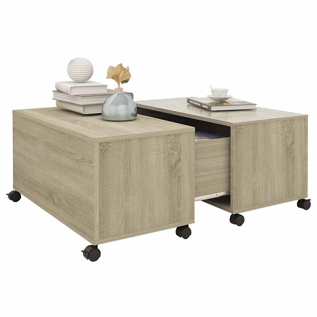 vidaXL Coffee Table | Sonoma oak | Engineered wood | Medium |  Extendable 3