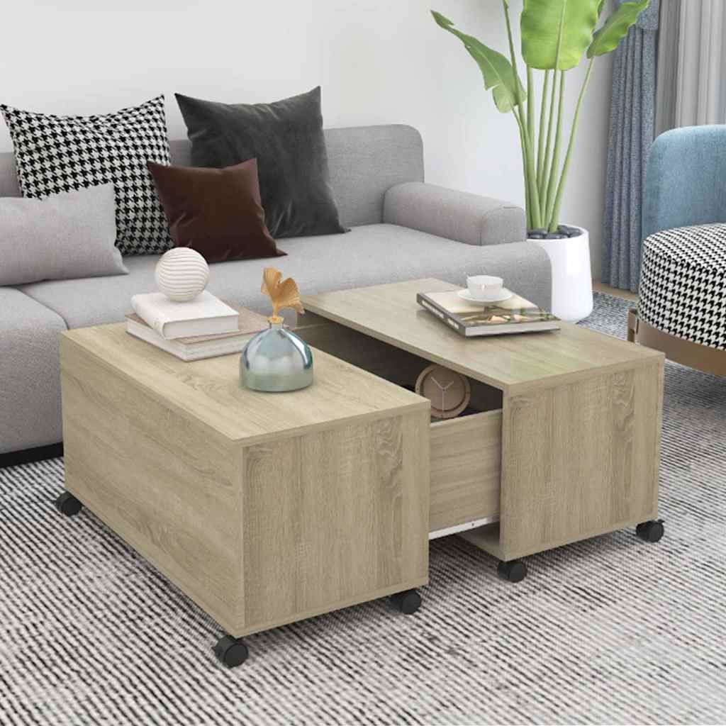vidaXL Coffee Table | Sonoma oak | Engineered wood | Medium |  Extendable 1
