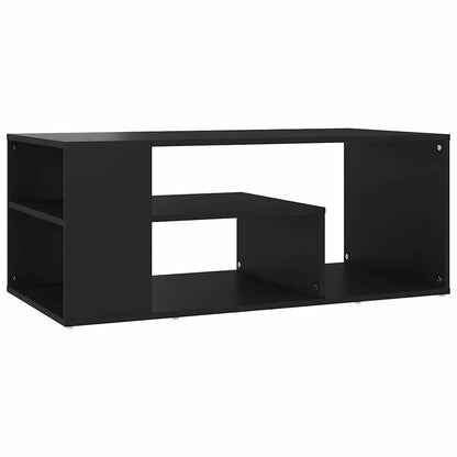 Coffee Table 100x50x40 cm Engineered Wood Black