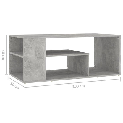 vidaXL Coffee Table | Concrete grey | Engineered wood | 100x50x40 cm 6