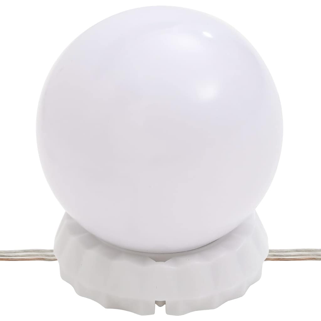 vidaXL Wall Mirror with LED Lights Round Glass 5