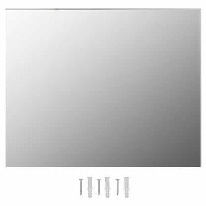 vidaXL Wall Frameless Mirror with LED Lights Rectangular Glass 6
