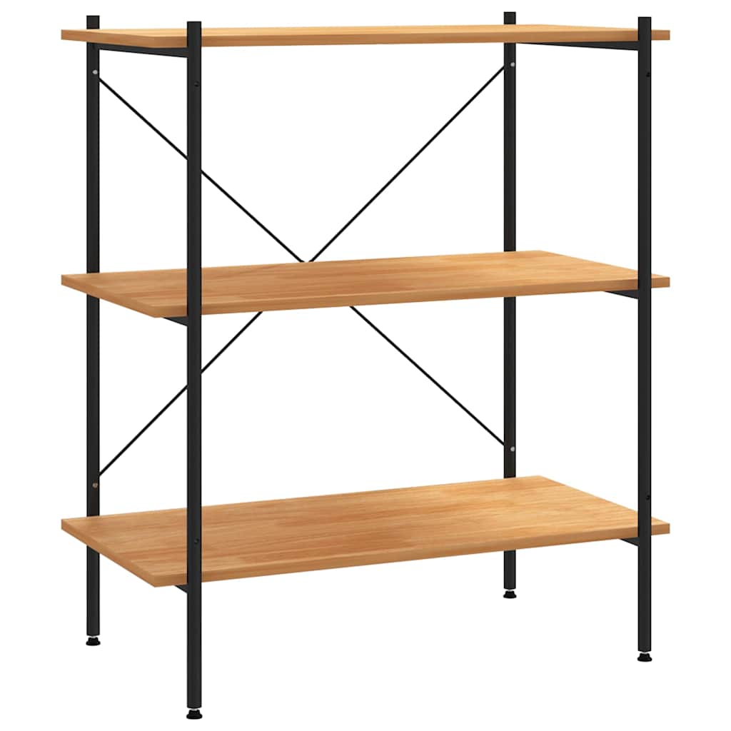 vidaXL Shelving Unit | Black and Oak | Engineered wood | Medium | Shelving Unit 2