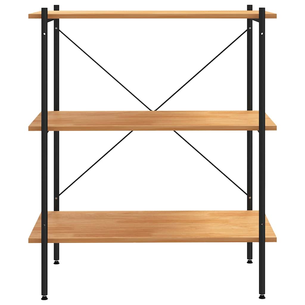 vidaXL Shelving Unit | Black and Oak | Engineered wood | Medium | Shelving Unit 3