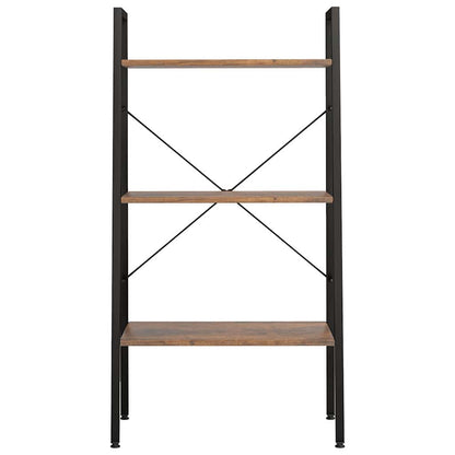 3-Tier Standing Shelf Dark Brown and Black