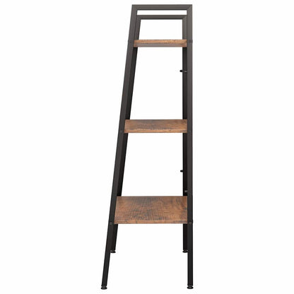 3-Tier Standing Shelf Dark Brown and Black