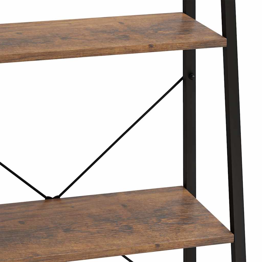 3-Tier Standing Shelf Dark Brown and Black