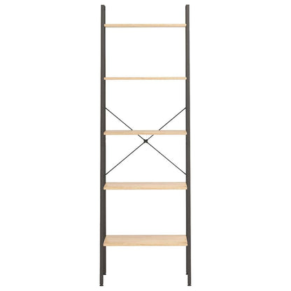 vidaXL Standing Shelf | Light Brown and Black | Engineered wood and Steel 3