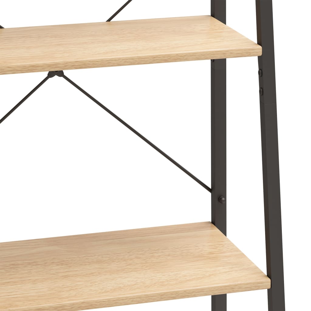vidaXL Standing Shelf | Light Brown and Black | Engineered wood and Steel 6