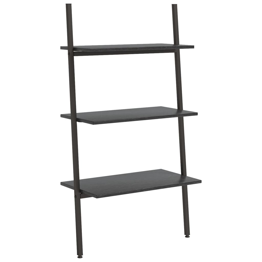vidaXL Leaning Shelf | Black | Engineered wood, steel | 116 cm tall 2