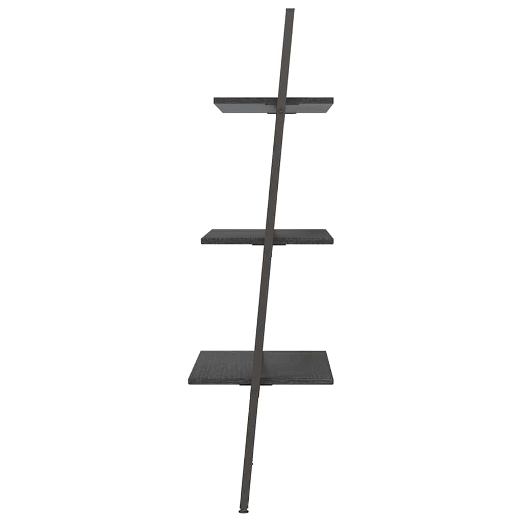 vidaXL Leaning Shelf | Black | Engineered wood, steel | 116 cm tall 4