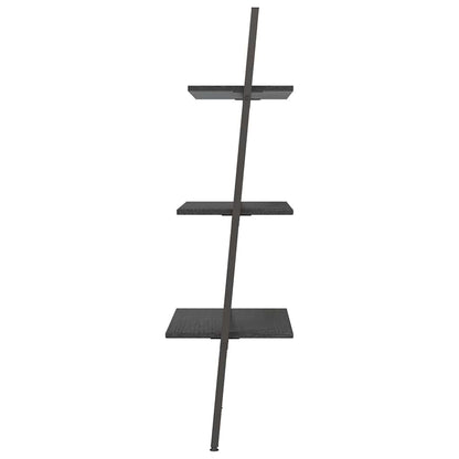 vidaXL Leaning Shelf | Black | Engineered wood, steel | 116 cm tall 4