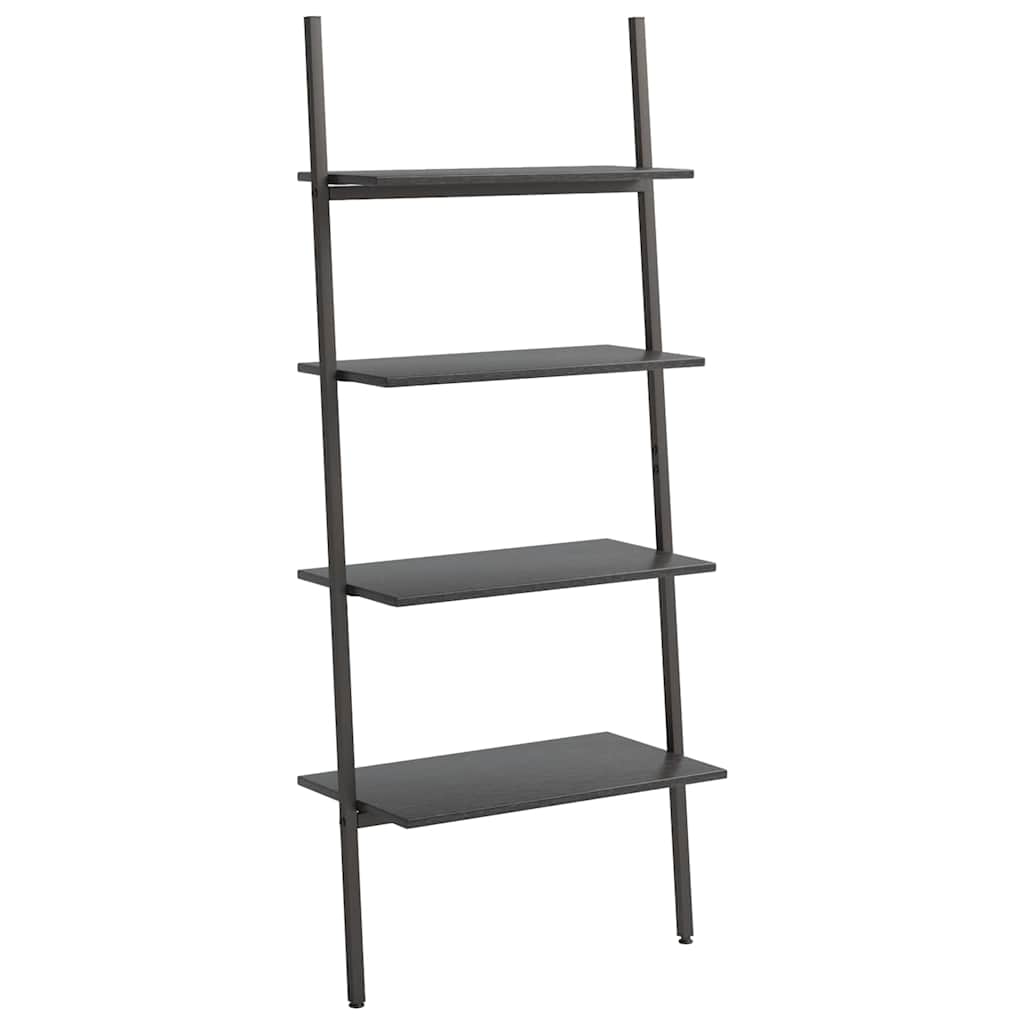 vidaXL Leaning Shelf | Black | Engineered wood, Steel | Medium | Leaning Shelf 2