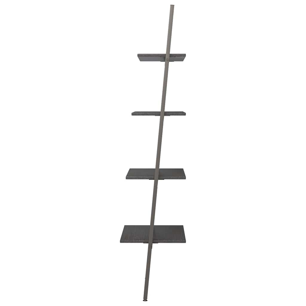 vidaXL Leaning Shelf | Black | Engineered wood, Steel | Medium | Leaning Shelf 4