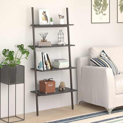 vidaXL Leaning Shelf | Black | Engineered wood, Steel | Medium | Leaning Shelf 1