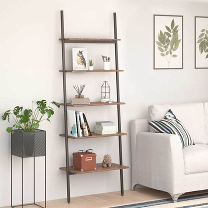 vidaXL 3-Tier Leaning Shelf and Black 64x34x116 cm