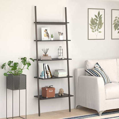 vidaXL 3-Tier Leaning Shelf and Black 64x34x116 cm