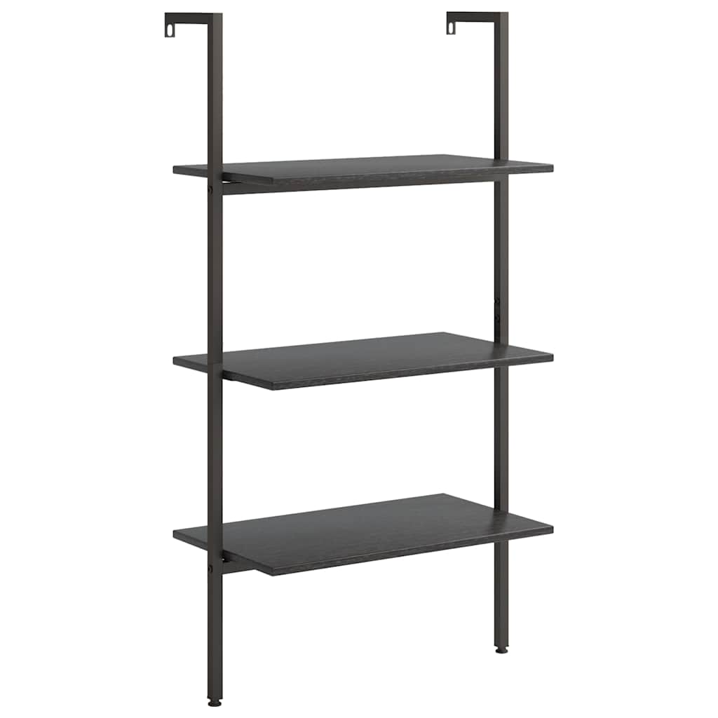 vidaXL Leaning Shelf | Black | Engineered wood, steel | Medium | Leaning Shelf 2