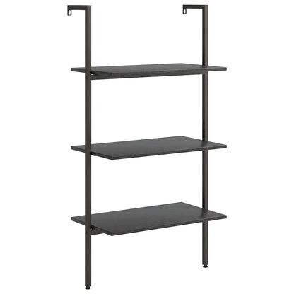 vidaXL Leaning Shelf | Black | Engineered wood, steel | Medium | Leaning Shelf 2
