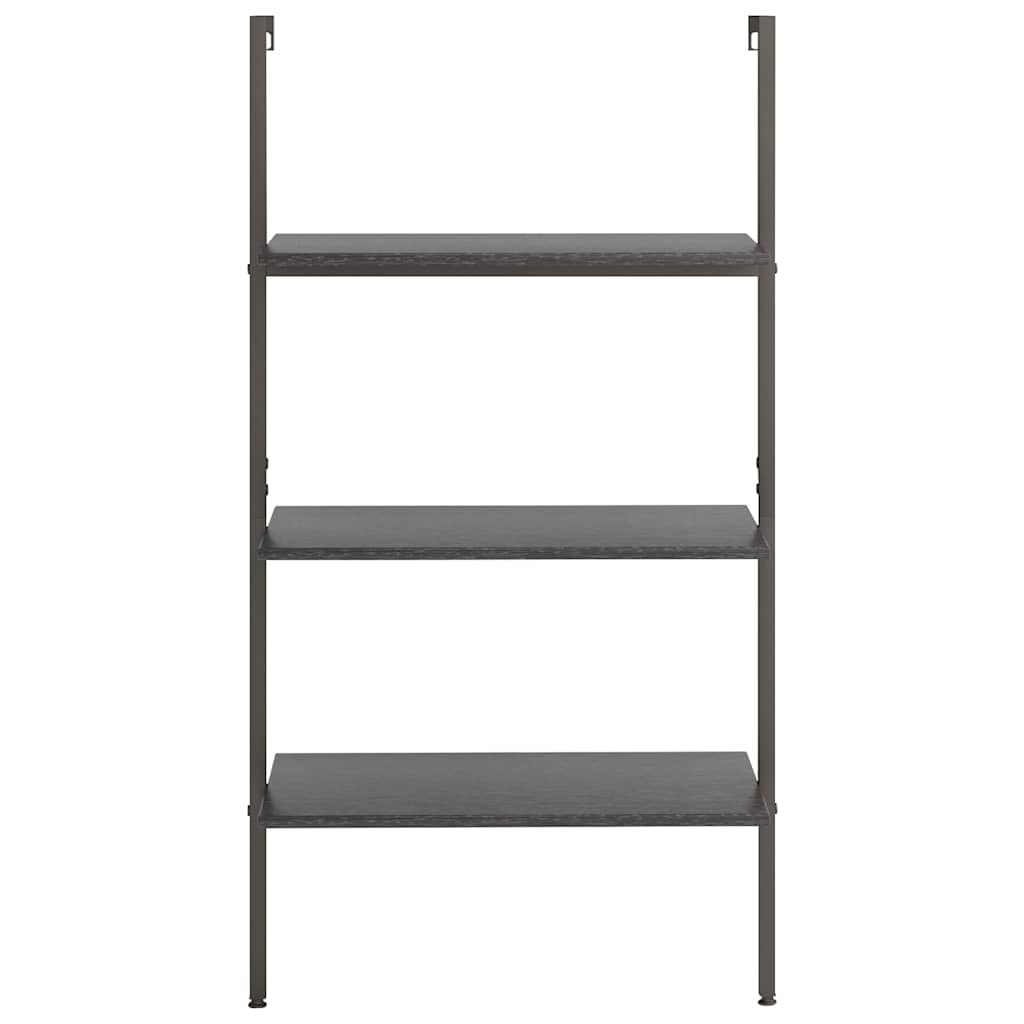 vidaXL Leaning Shelf | Black | Engineered wood, steel | Medium | Leaning Shelf 3