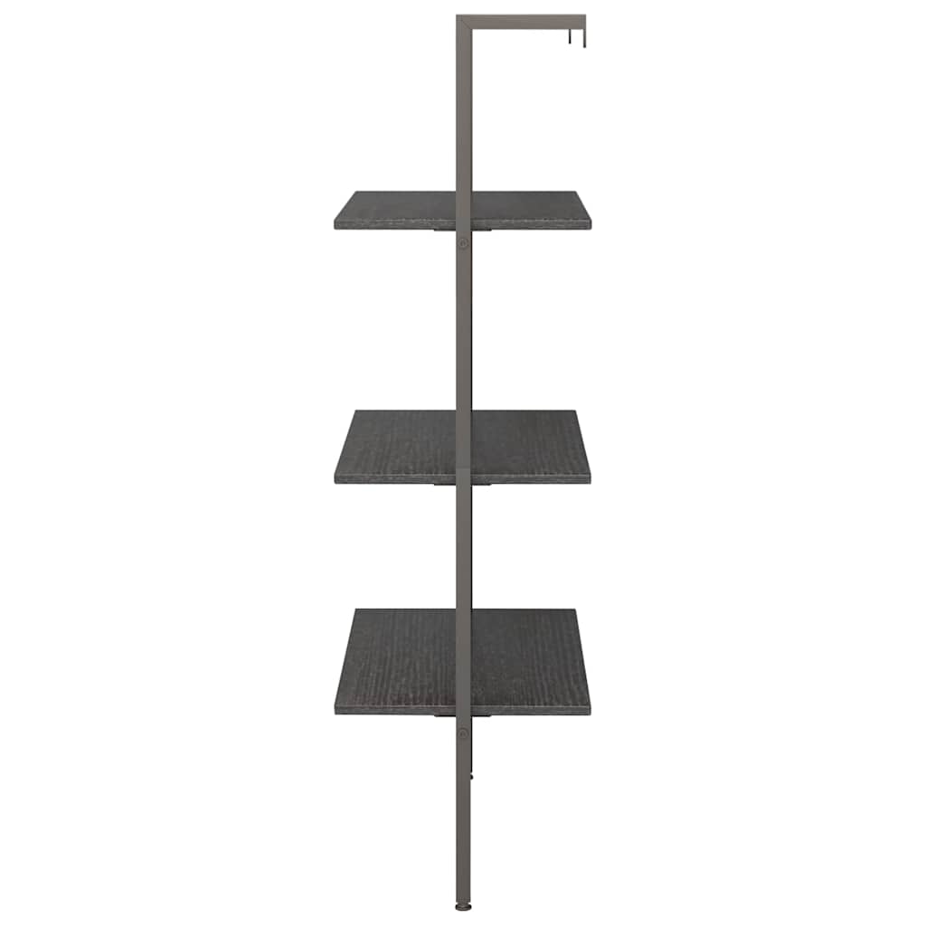 vidaXL Leaning Shelf | Black | Engineered wood, steel | Medium | Leaning Shelf 4