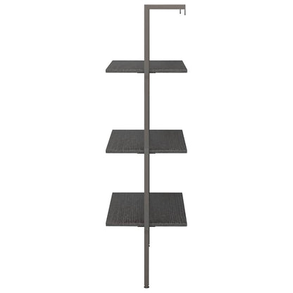 vidaXL Leaning Shelf | Black | Engineered wood, steel | Medium | Leaning Shelf 4