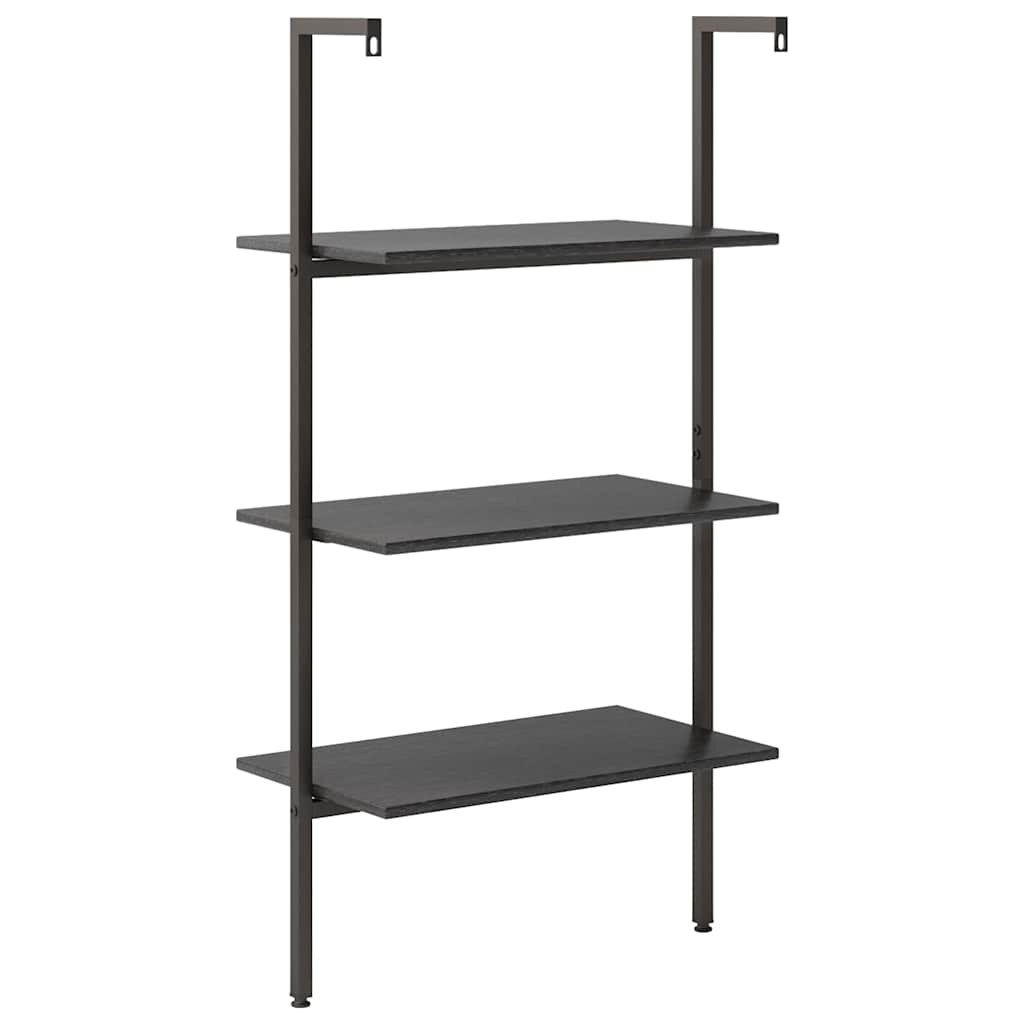 vidaXL Leaning Shelf | Black | Engineered wood, steel | Medium | Leaning Shelf 5