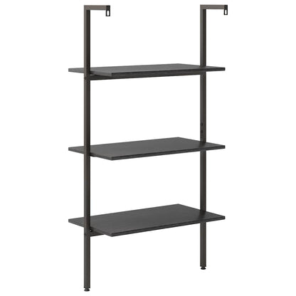 vidaXL Leaning Shelf | Black | Engineered wood, steel | Medium | Leaning Shelf 5