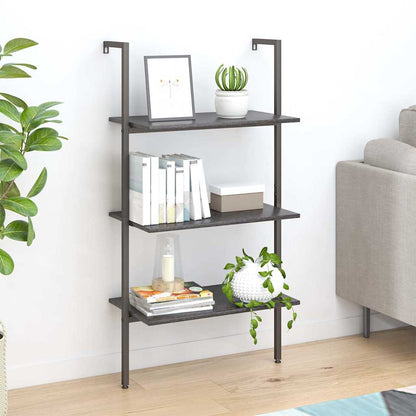 vidaXL Leaning Shelf | Black | Engineered wood, steel | Medium | Leaning Shelf 1