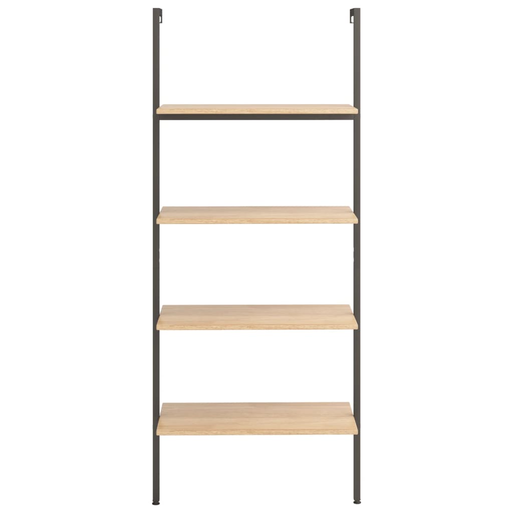vidaXL Leaning Shelf | Light brown and black | Engineered wood, steel | Medium 3