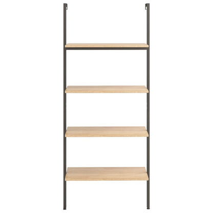 vidaXL Leaning Shelf | Light brown and black | Engineered wood, steel | Medium 3