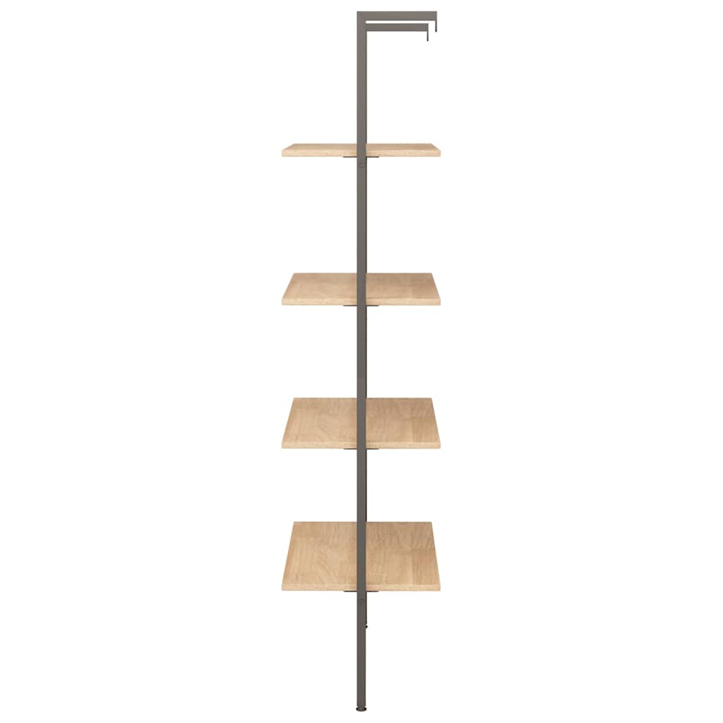 vidaXL Leaning Shelf | Light brown and black | Engineered wood, steel | Medium 4