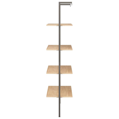 vidaXL Leaning Shelf | Light brown and black | Engineered wood, steel | Medium 4