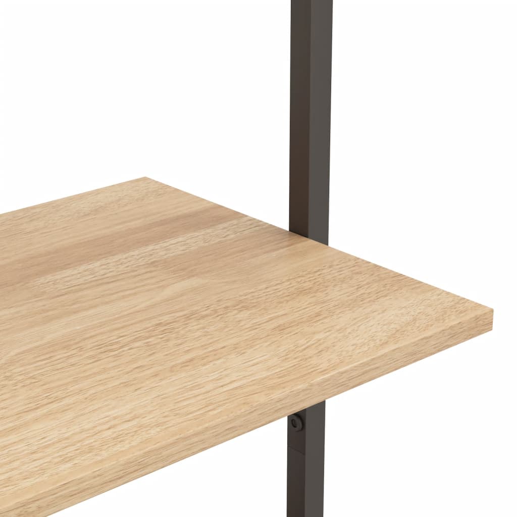 vidaXL Leaning Shelf | Light brown and black | Engineered wood, steel | Medium 6