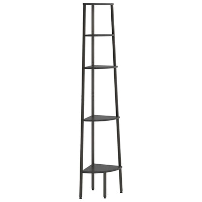 vidaXL Corner Shelf | Black | Engineered wood, steel 2