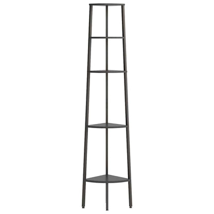 vidaXL Corner Shelf | Black | Engineered wood, steel 3